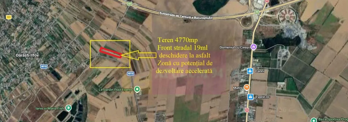 Teren pentru investitie Ilfov in apropiere de Bucuresti