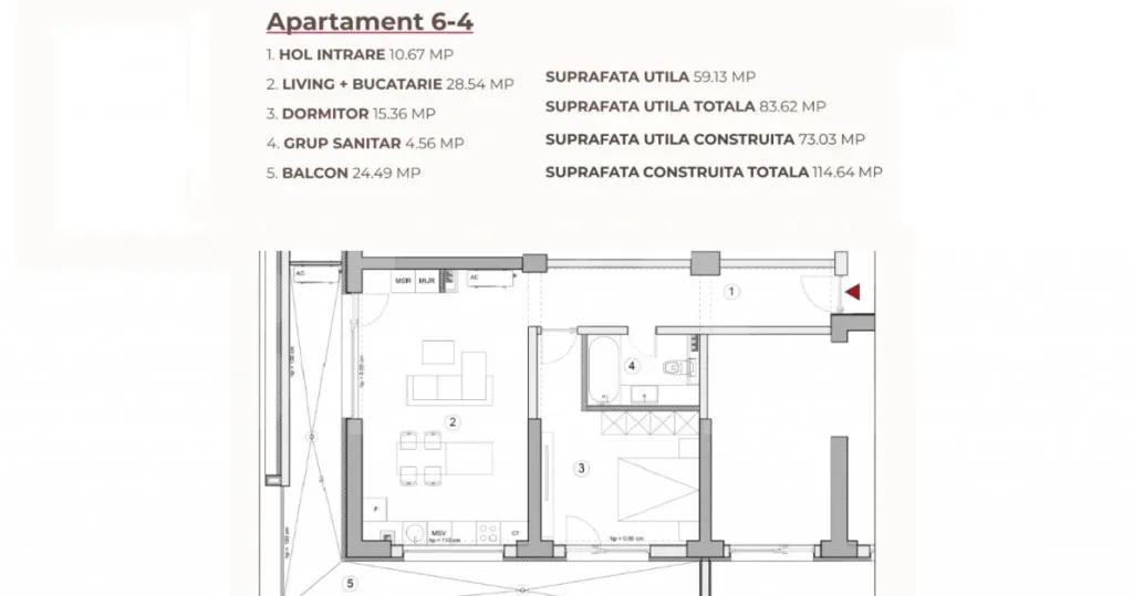 Apartament 2 camere 83 62 mp ansamblu 0 Comision Achizit