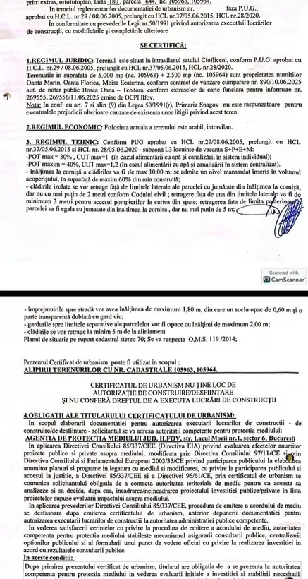 Ciofliceni Teren langa padure Utilitati complete