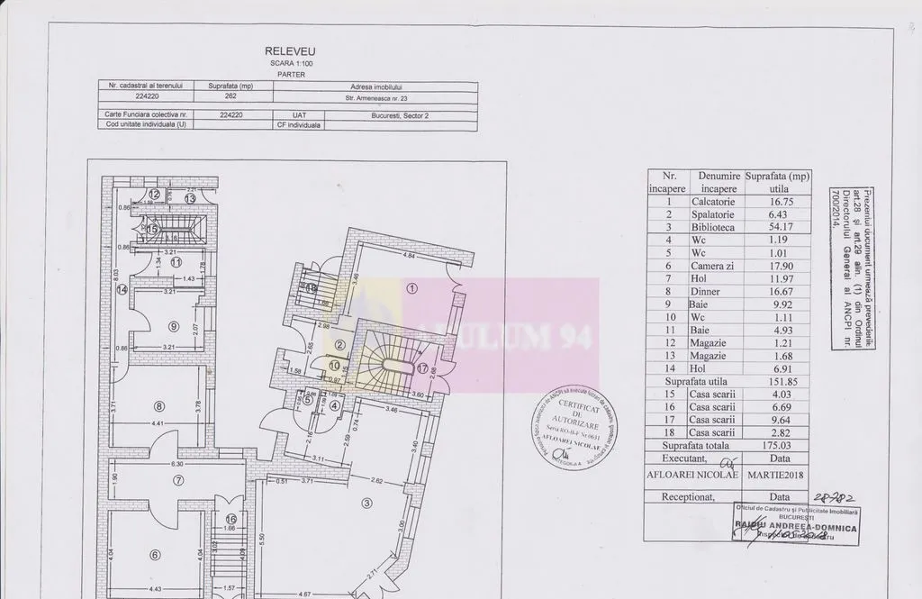 Imobil central inchiriat integral Armeneasca 23 Inve