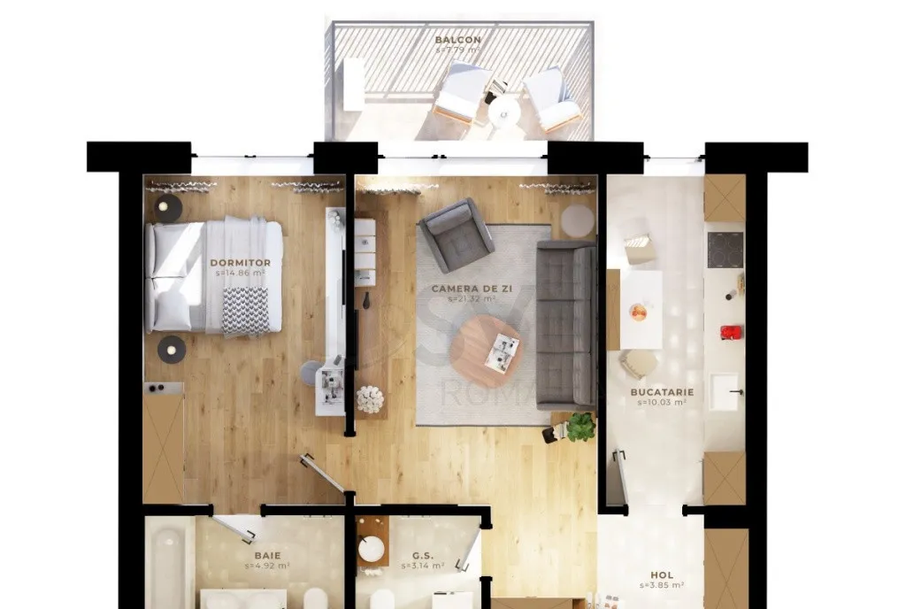 Tunari Sunlight Residence 2 Camere Modern