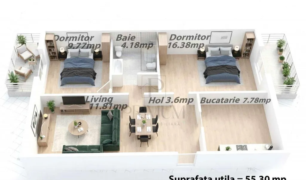 Lipovei 3 cam et 2 decomandat renovat 2 balcoane