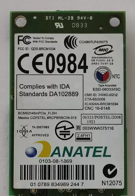 Modul Bluetooth BCM92046 laptop