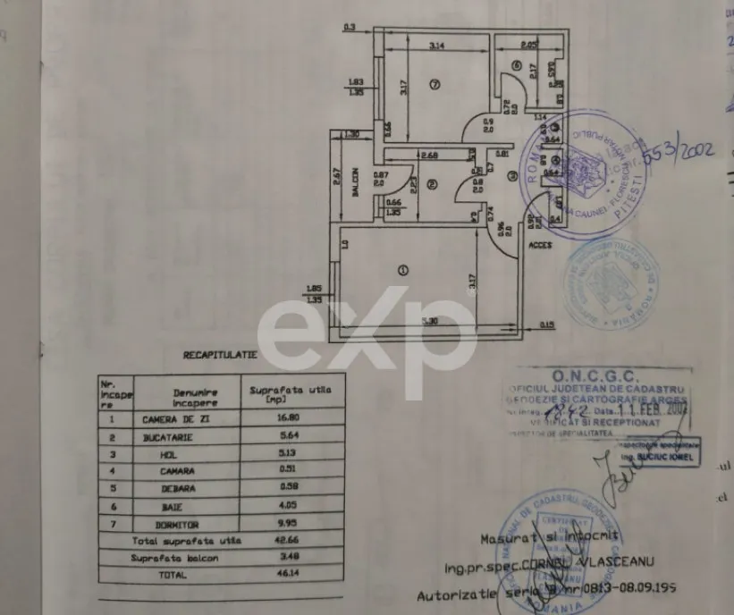 Apartament 2 camere trivale complex 2 parter
