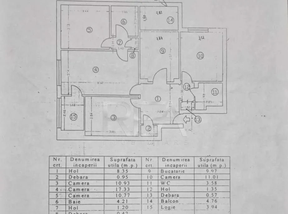 4 camere 3/8 89mp bloc 1980 Gorjului