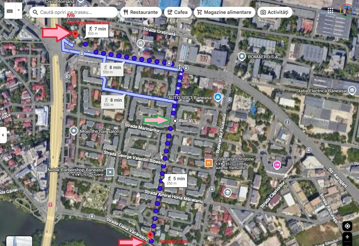 Herastrau proprietar 2 camere decomandat 350m 500m m6 etaj 2/4