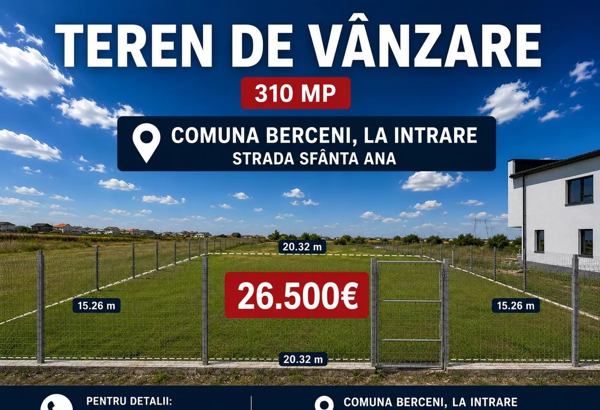 Teren intrare comuna berceni investitie
