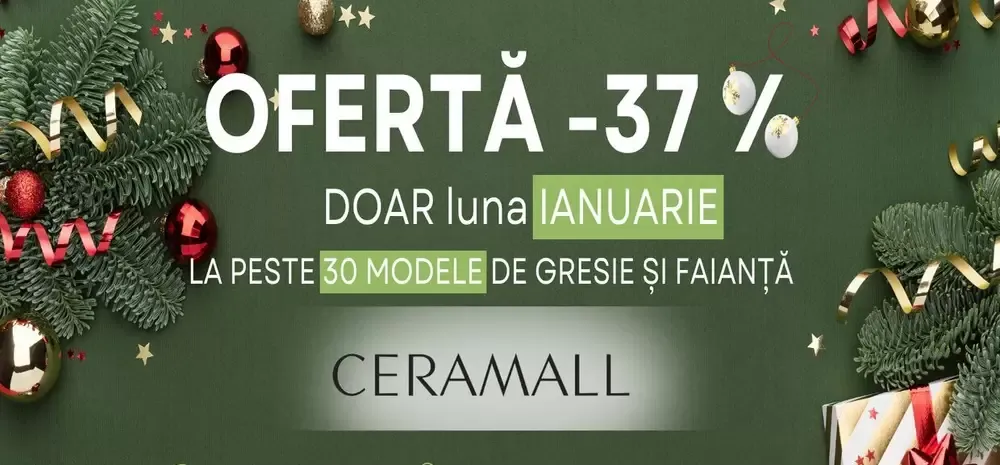 Oferta lunii Ianuarie -37 la Gresie si Faianta