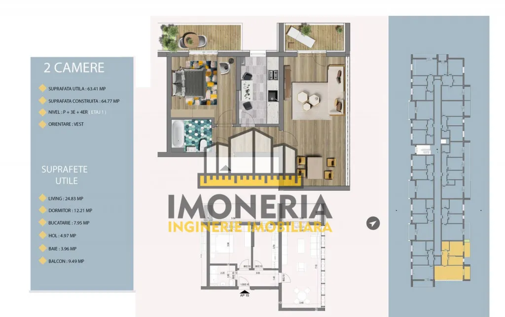 2 camere Tip 4 Pallady Villa Apartments 2 finalizat 0 comis