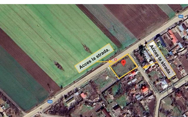 Teren cu 2 fronturi stradale la Soseaua Principala Florica Calarasi