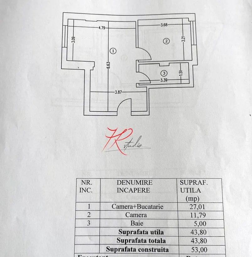 Traian vanzare apartament 2 camere bloc nou