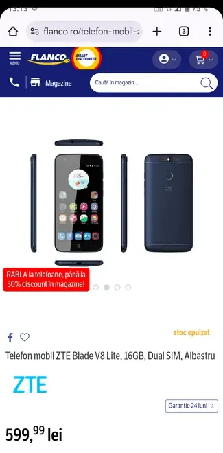 2 smartphone noi ZTE V8 lire si ZTE A320-4G