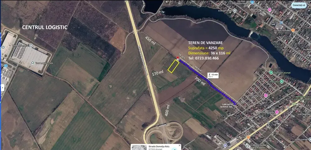 Proprietar vand Teren in Afumat 4 250 mp