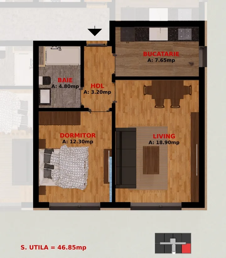 Dobroesti Fundeni apartament 2 camere tva inclus