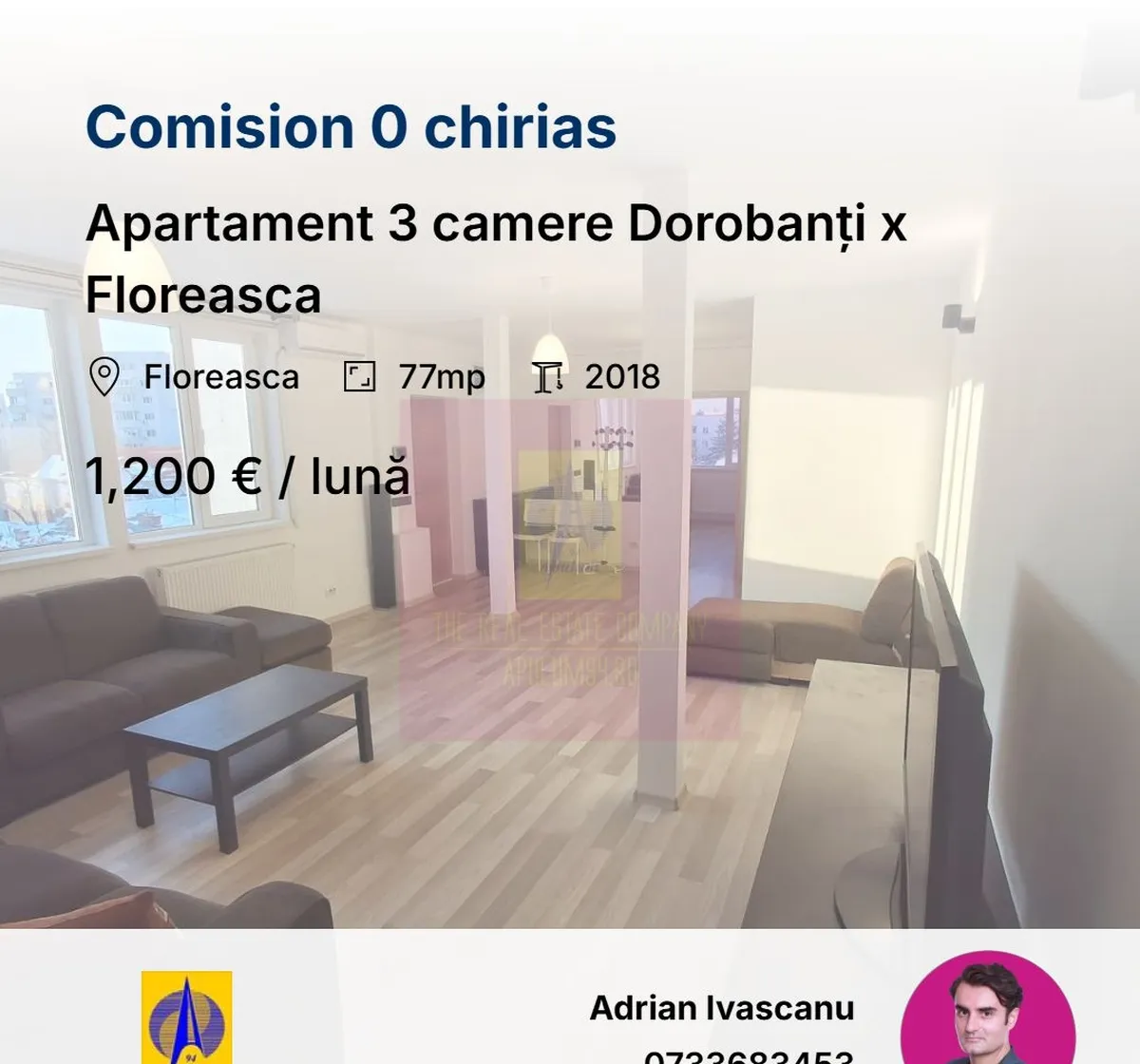 3 camere Dorobanti Floreasca Imobil 2018
