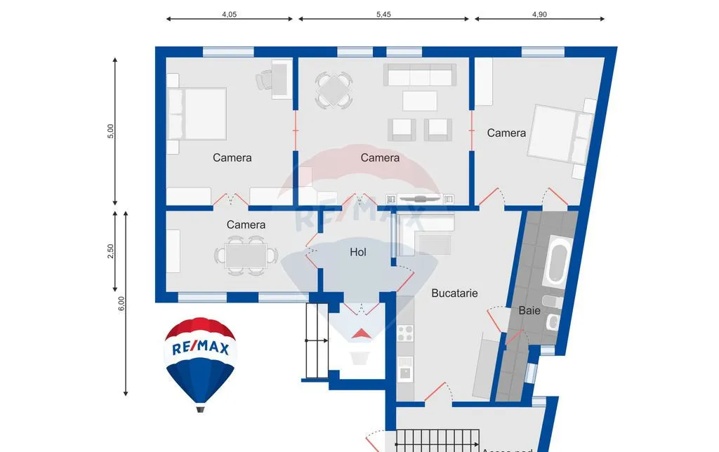 Apartament cu 2 camere de vanzare in zona Velenta