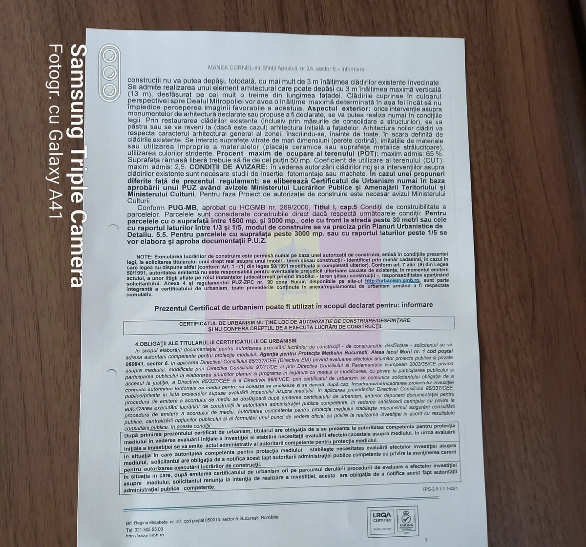 Vanzare teren Unirii Pata Constitutiei