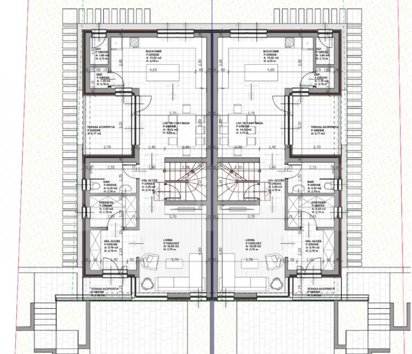 Casa moderna 185 mp ansamblu premium garaj dublu Dambul
