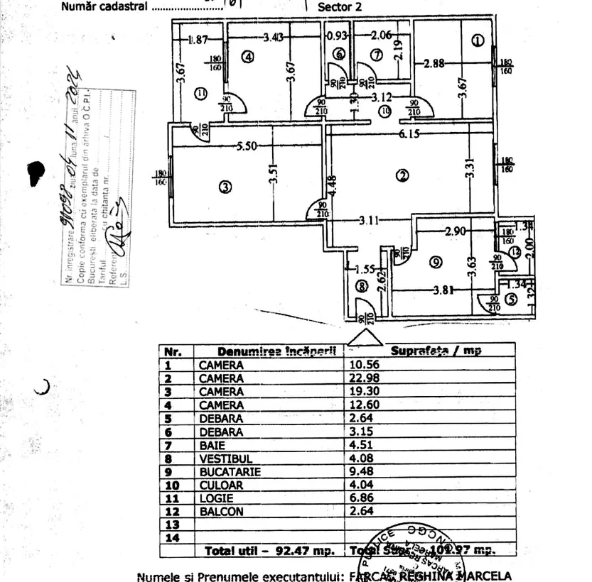 Mosilor zona Obor apartament 4 camere nemobilat 102 mp activitate birou