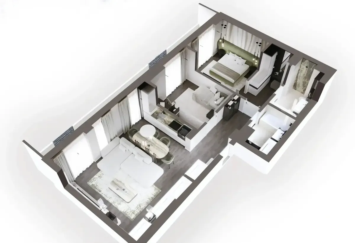 Horizon City Pipera apartament 3 camere cu balcon 38 m2 si 2 locuri de parcare