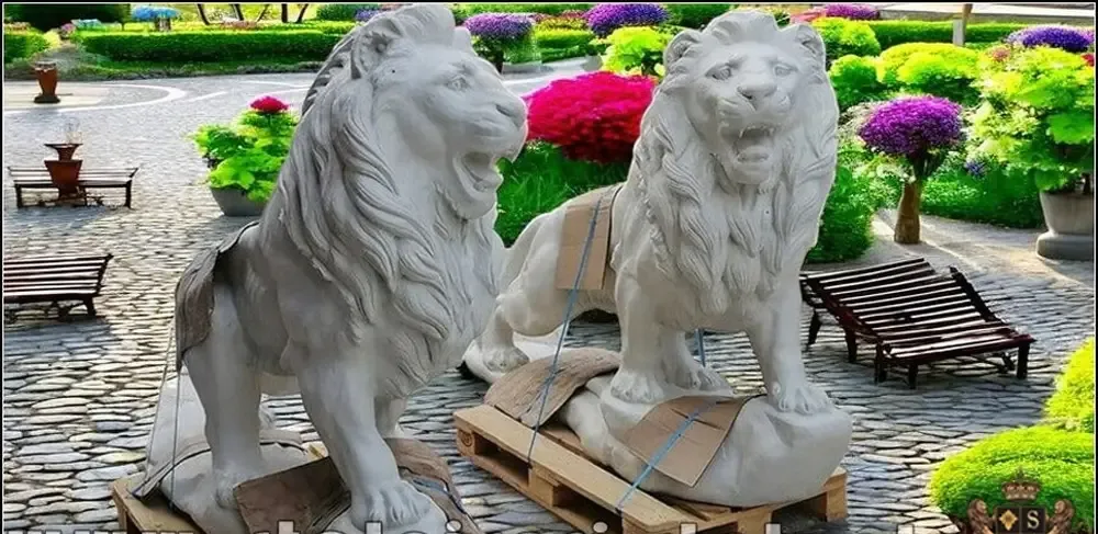 Set statuete lei gigant alb model S66