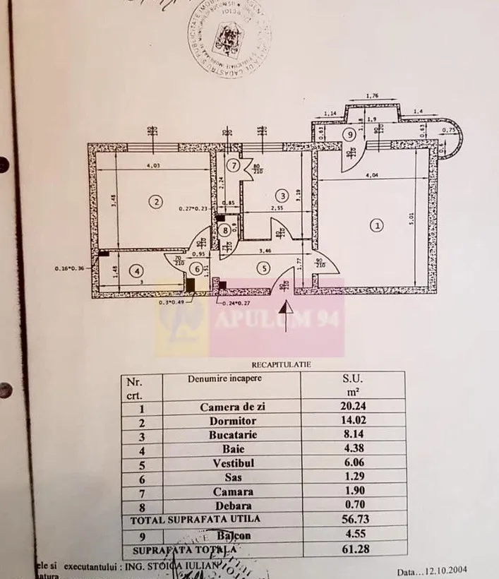Vanzare apartament 2 camere Goga Anastasie Panu