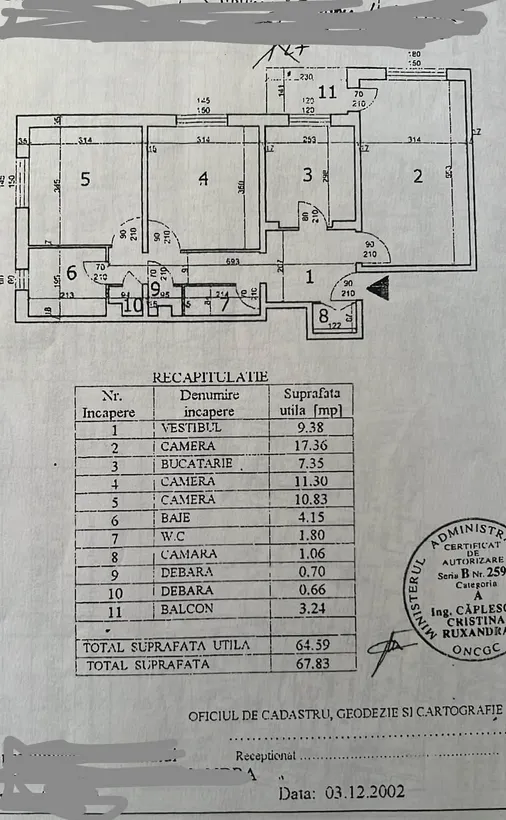Dristor Apartament 3 camere 70 mp 2 bai La 8 minute de metrou