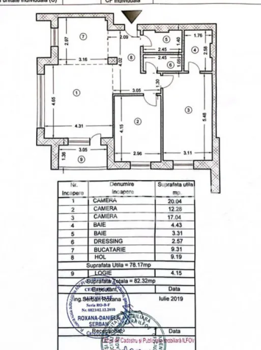 Apartament 3cam 83MP utili 64MP terasa Matei Millo Pipera