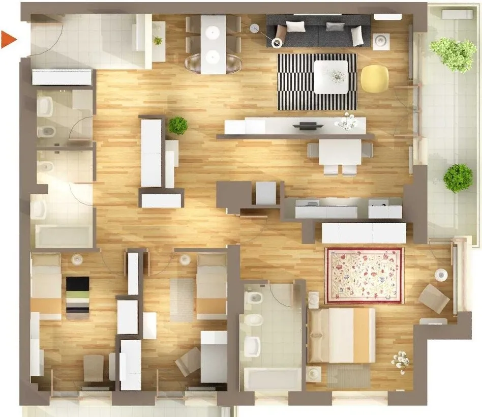 Iancu Nicolae apartament 4 camere complet mobilat