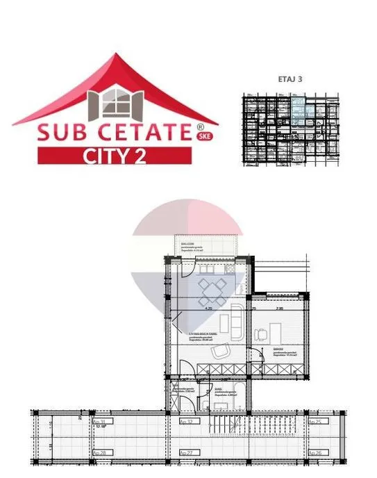 Apartament 2 Camere Subcetate City 2