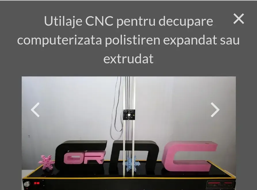 Utilaj Cnc pentru decupare polistiren