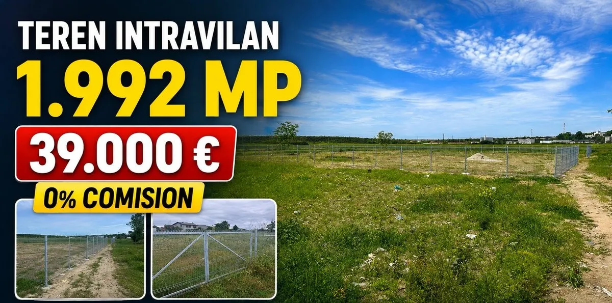 Gradistea Comana teren intravilan 1992 mp
