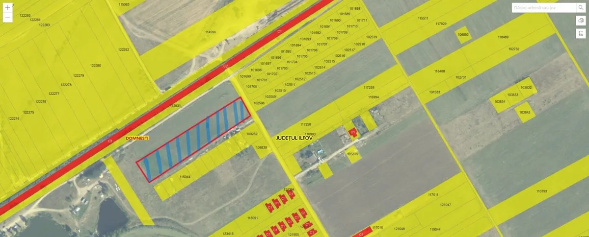 Teren 6000mp Domnesti Salciei Haltei Ciocarliei Drum asfaltat cu utilitati