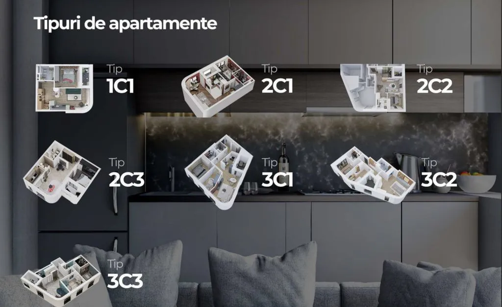 3 camere finisat la cheie - 71 mp parcare subterana