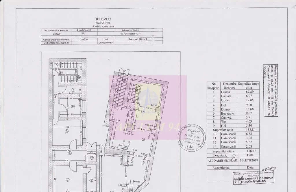 Imobil central inchiriat integral Armeneasca 23 Inve