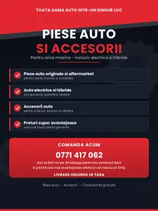 PIESE AUTO ȘI ACCESORII PENTRU TOATE MĂRCILE ȘI MODELELE