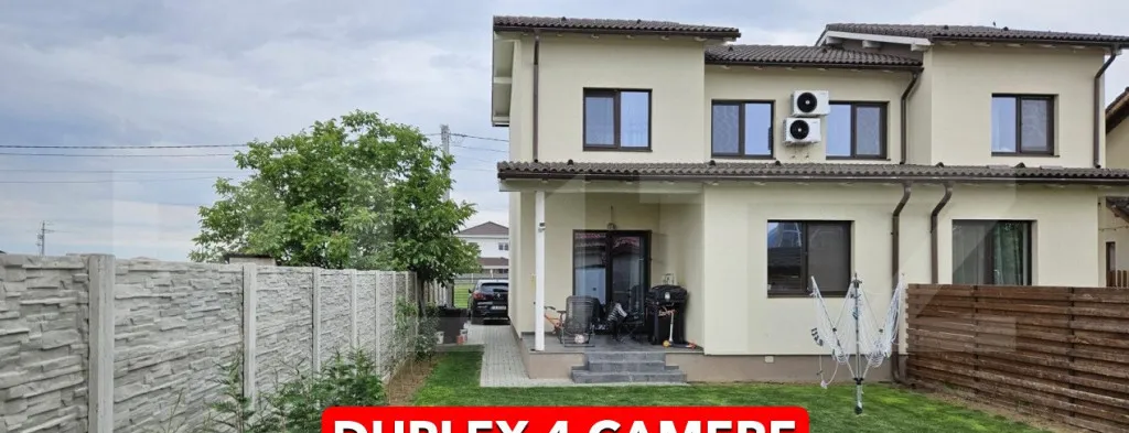 Duplex 4 camere 92mp utili 300mp teren Mosnita veche