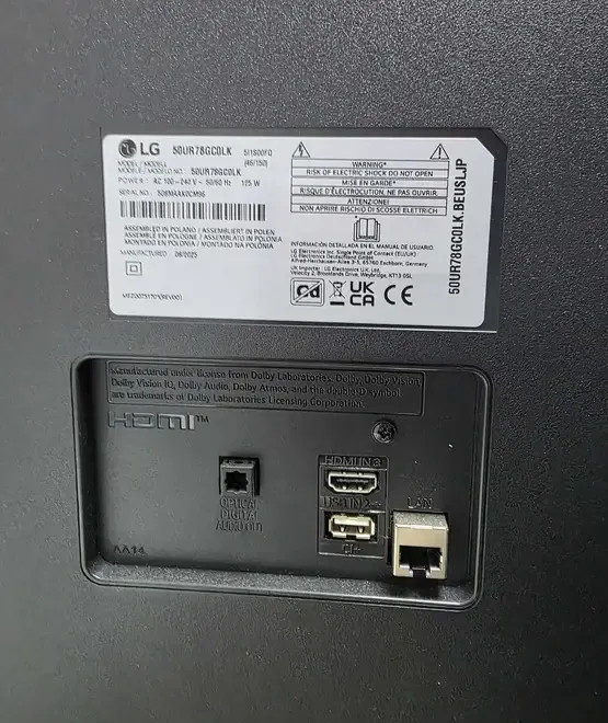 LG LED 50UR78GC0LK