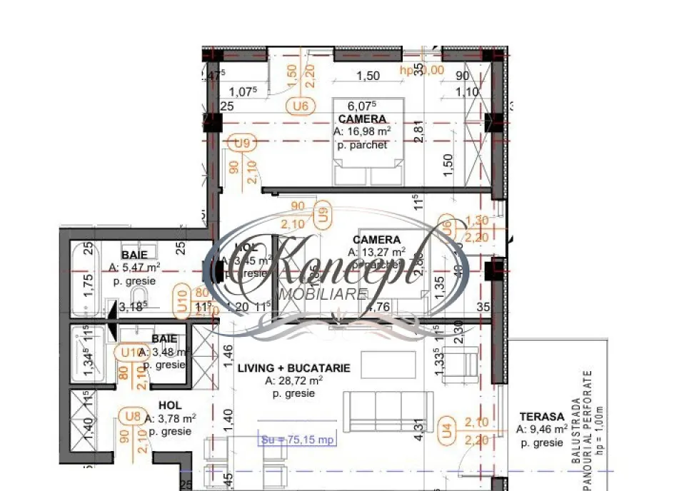 Apartament cu cf si parcare subterana in Terra Gardens