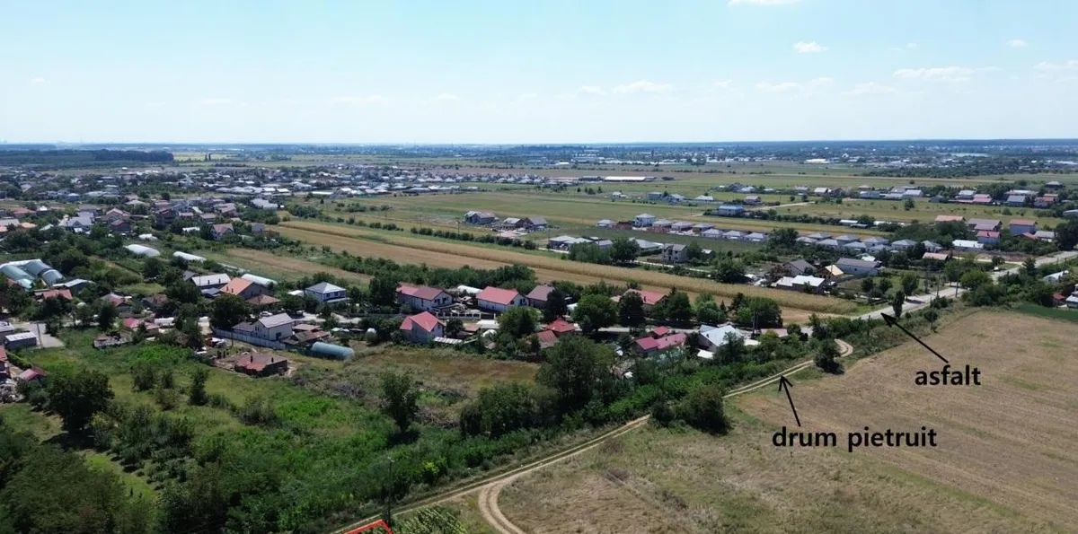 Darza langa Buftea teren intravilan deschidere 24 m pret negociabil
