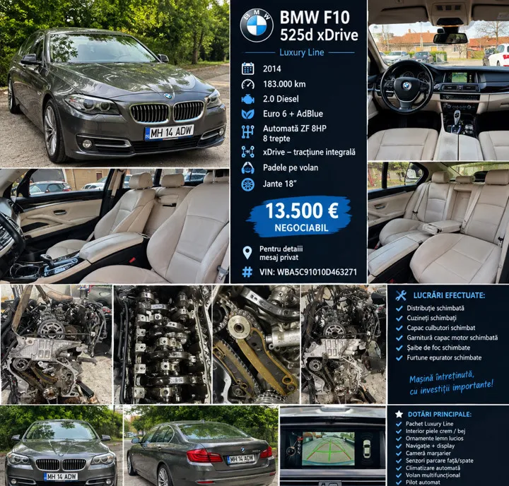 BMW F10 525d xDrive Luxury 14 000 eur