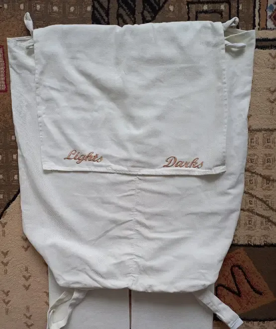 Cos sac de rufe VINTAGE bumbac 100 brodat