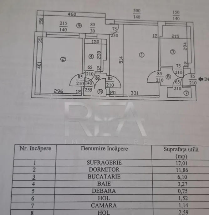 2 camere 51mp bloc anvelopat Str Tincani Drumul Taberei