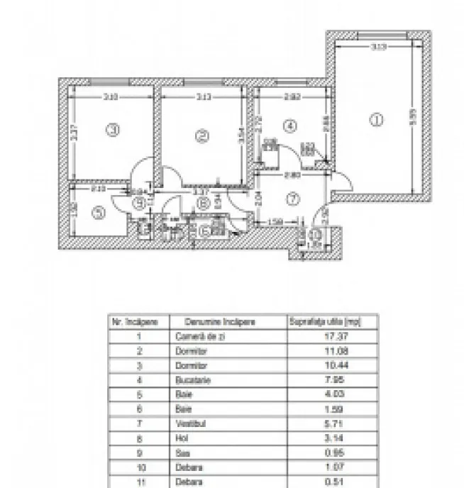 Brancoveanu 2 camere metrou