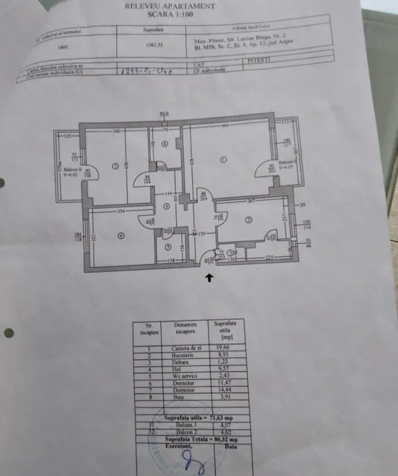 Apartament 3 camere Gavana