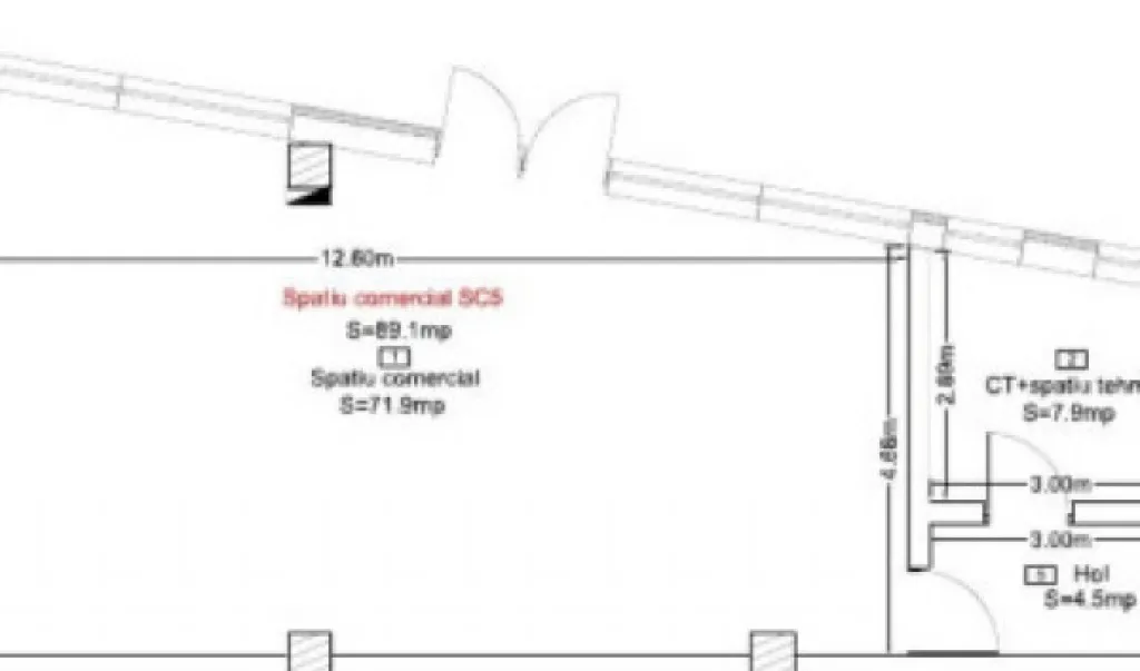 Spatiu comercial 89 10 mp Zona Lombului Cluj Napoca