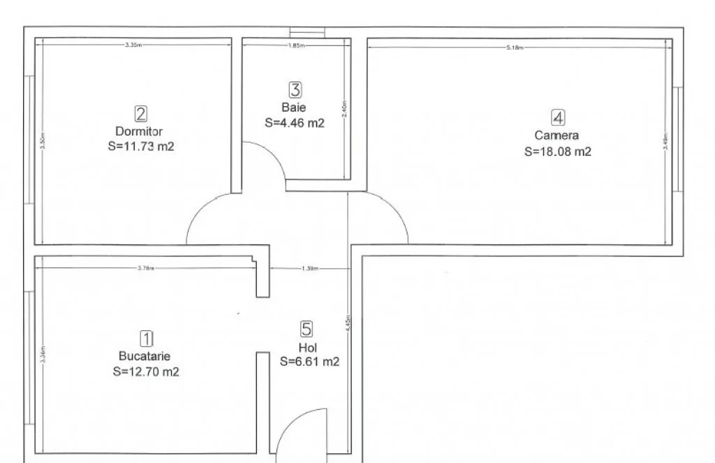 Apartament 2 camere decomandate 52 27 mp zona Intre Lacur