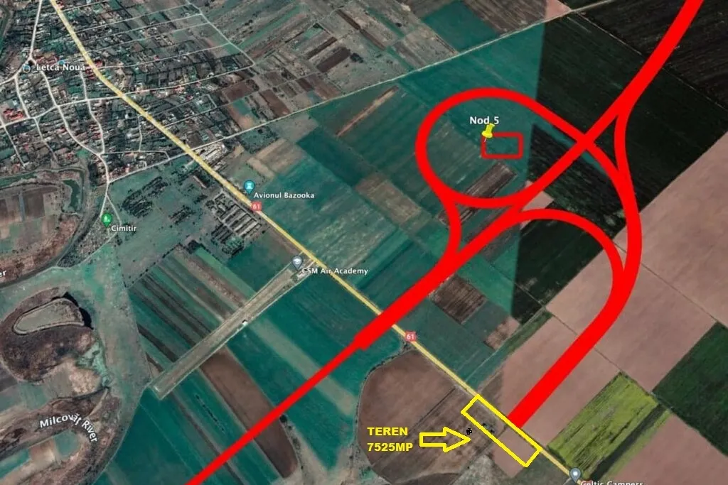 Letca Noua DN61 proprietar vand teren intravilan