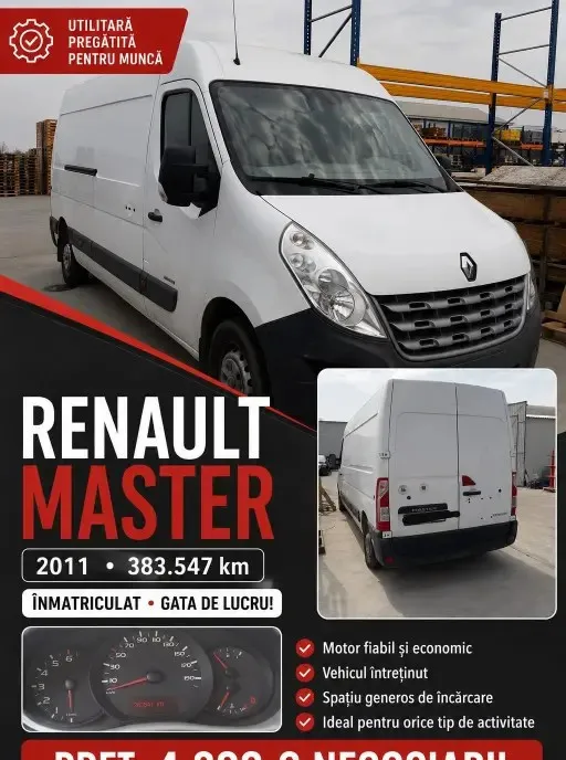 Renault master 2 3 dci ndash an 2011 ndash TVA deductibil - GATA DE LUCRU 4 200 eur