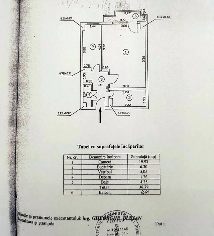 13 Septembrie Sebastian Garsoniera decomandata 40 mp Bloc 1989